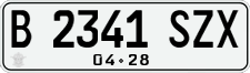 License plate of Indonesia, Regular plates