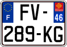French license plate, SIV (ordinary)