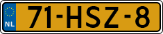 License plate of the Netherlands, Cars