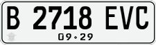 License plate of Indonesia, Regular plates
