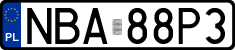 License plates of Poland, Regular car plates