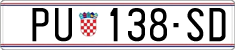 License plate of Croatia, Regular plates