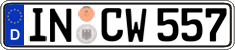 German license plate, Regular plates