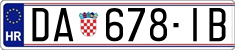 License plate of Croatia, Regular plates