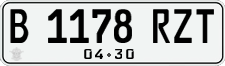 License plate of Indonesia, Regular plates