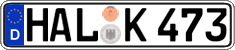 German license plate, Regular plates