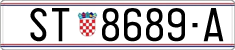 License plate of Croatia, Regular plates