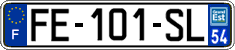 French license plate, SIV (ordinary)