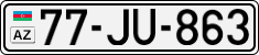 License plate of Azerbaijan, Cars