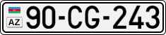 License plate of Azerbaijan, Cars