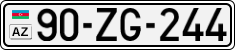 License plate of Azerbaijan, Cars