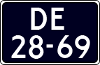 License plate of the Netherlands, Imported oldtimers (cars)