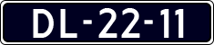 License plate of the Netherlands, Imported oldtimers (cars)