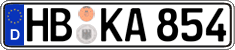 German license plate, Regular plates