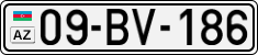 License plate of Azerbaijan, Cars