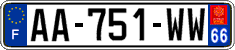 French license plate, SIV (ordinary)