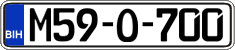 License plate of Bosnia and Herzegovina, Regular plates