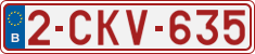 License plate of Belgium, Regular plates (2010)