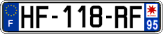 French license plate, SIV (ordinary)