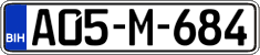 License plate of Bosnia and Herzegovina, Regular plates