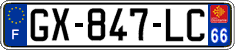 French license plate, SIV (ordinary)