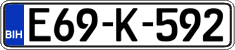License plate of Bosnia and Herzegovina, Regular plates