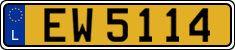 License plate of Luxembourg, 2003 year system