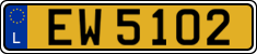 License plate of Luxembourg, 2003 year system