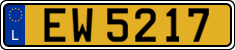 License plate of Luxembourg, 2003 year system