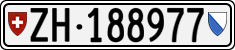 License plate of Switzerland, Cars