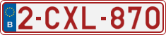 License plate of Belgium, Regular plates (2010)
