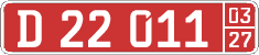 License plate of Kyrgyzstan, Diplomatic