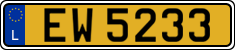 License plate of Luxembourg, 2003 year system