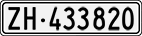 License plate of Switzerland, Cars