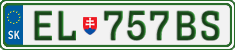 License plate of Slovakia, Electric vehicles