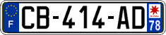 French license plate, SIV (ordinary)