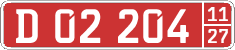 License plate of Kyrgyzstan, Diplomatic