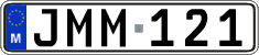 License plate of Malta, Regular plates (ABC 123)