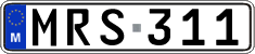 License plate of Malta, Regular plates (ABC 123)