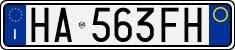 License plate of Italy, Cars (1994 year series)