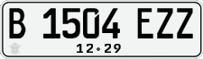 License plate of Indonesia, Regular plates