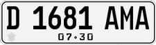 License plate of Indonesia, Regular plates
