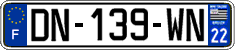 French license plate, SIV (ordinary)