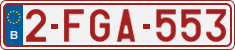 License plate of Belgium, Regular plates (2010)