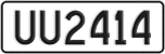 License plate of New Zealand, AB1(234)