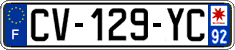 French license plate, SIV (ordinary)