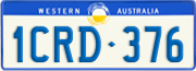 Western Australia, Regular plates
