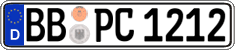 German license plate, Regular plates