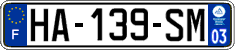 French license plate, SIV (ordinary)