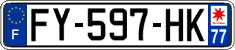 French license plate, SIV (ordinary)